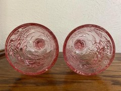Lot 2 Vintage Madonna Inn Goblets Wild Rose – Pink – Fenton – LG Wright