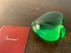 Green Heart Paperweight Love Model In Baccarat Crystal