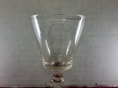 18th Century English Wine Glass Trumpet Bowl Folded Foot 1645-1745 Perfect