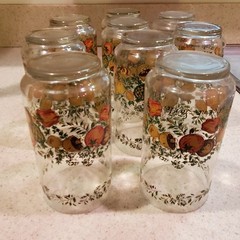 9 Vintage Corning Ware Libby Spice Of Life Bonne Sante Tumbler Low Ball Glasses