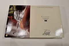 Crystal Wine Water Glasses Goblets Cristal d’Arques set of 4 Original Box EUC