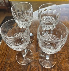 Waterford Crystal COLLEEN TALL STEM Water Goblets – Set of Four