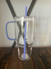 Target Bullseye’s Playground 32oz Glass Tumbler 2025 Periwinkle Blue VIRAL NEW