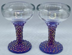 Set of coupe champagne/wine/cocktail chameleon blinged opalescent glasses!