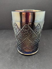 Antique Fenton Fentonia Cobalt Blue Carnival Glass Tumbler Cup – Mint Condition