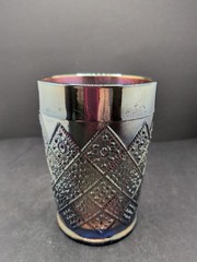 Antique Fenton Fentonia Cobalt Blue Carnival Glass Tumbler Cup – Mint Condition