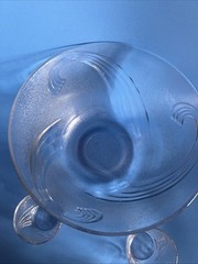 Punch Bowel 6 Cup With Plastic Laddle No Chip Or Cracks Wave Design