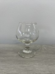 2 Miniature Brandy Snifter Glass Footed Stemware Cognac/Bourbon 4inch