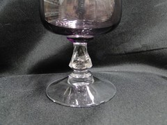 Fostoria Distinction Plum, Purple Bowl, Clear Stem: Iced Tea (s), 7″ Tall