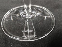 Vera Wang Wedgwood St. Tropez Wine Glasses Clear with Frosted Band Set of 6