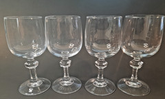Set of 4 Vintage Cristal D’Arques Paris Royal Crystal Wine Glasses 6 1/8” France