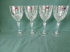 Four Marquis by Waterford Crystal Markham Pattern Goblets 8 3/4″ #1