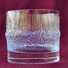Mid Century Modern Iittala NIVA Finland Rocks Glass. Icicle Look. Tapio Wirkkala