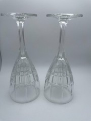 Bohemia Crystal Crystalex BOC 264 Wine Goblet 10oz Czechoslovakia S/2 Cups B39
