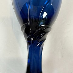 Noritake Sweet Swirl Dar Midnight Blue Waster Glass Goblet Heavy