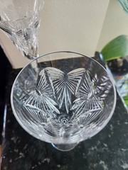 2 «Happiness» Waterford Crystal Millenium Collection Ribbon Champagne Flute Set