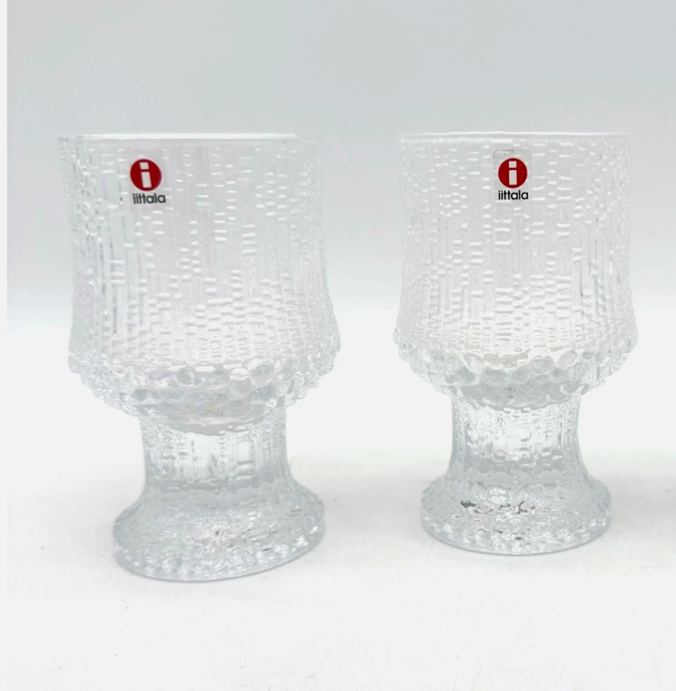 Wine Goblet IITTALA Ultima Thule Finland Set of 2 Red Wine