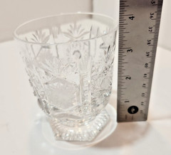 Vtg Bohemian Traunkristall Belvedere Cut Crystal Glasses Set of 4 3.75″ Tall