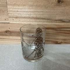 Morgan Signed 5 Double Old Fashion Whiskey Tumblers Etched Giraffe Motif