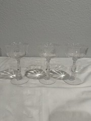 FOSTORIA WILLOWMERE PATTERN SET OF 3 GOBLETS GLASSES