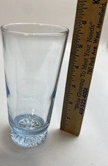 Vintage 1950s Duz Crystal Star Sapphire Highball Glass Blue Tint 5.75″ x 2.75″