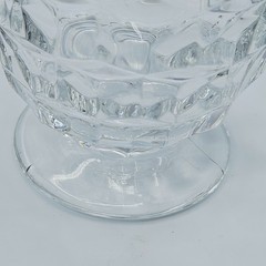 7 Fostoria American Clear Footed Tumblers Stem 2056 Juice Cubed Cube 4 3/8″