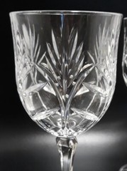 RETIRED 5th Ave PORTICO Water Wine Goblets Crystal Clear Ind. 7 7/8” VTG