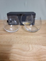 RIEDEL «O» CHARDONNAY (SET OF 2) STEMLESS 3 5/8″ CRYSTAL #414/97 GERMANY