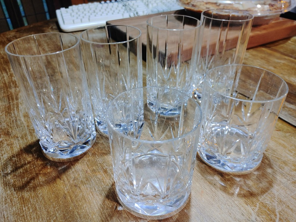 Lot Of 6 Miller Rogaska Crystal Old-Fashioned Glasses