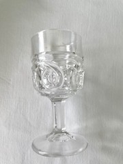 VTG Set of 4 Halley’s Comet Pattern Antique Cordials Glasses EAPG Pressed Glass