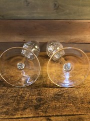 Pier 1 Angled Rim Reflections Champaign Flutes, Set Of Two