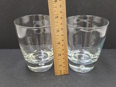 2 Bormioli Rocco Luna Double Old Fashioned Glass Tumblers DOF Controlled Bubble