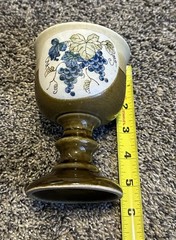 Vintage Otagiri Japan Stoneware Wine Goblet