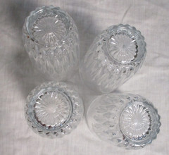 x4 – Princess House Heritage Highlights Tumblers Glasses 5 3/8″ tall