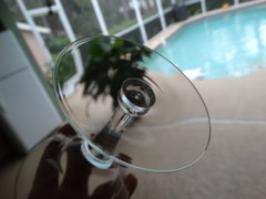 Javit Glass Grey Wheel Cut Fine Wheat 3.8oz Liquor Cocktail Stem Very Good Cond.