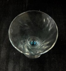 Bryce Glass Apollo Cerulean Pair of Claret Wine Glasses Blue Stem Swirl Optic