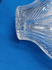West Germany Crystal Clear Sutton Place II 6-1/2″ Basket dish w/ frosted leaves