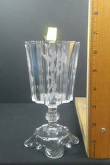 Adams & Company, EAPG Goblet, Clear Ribbon, # 300, USA, Clear, c 1882, VgCd