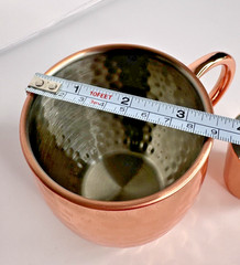 WOODCREST & MAPLE Hammered Copper Moscow Mule Mugs 4 mugs Shot glass and Straws