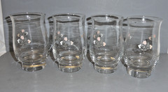 Set of 4 Pfaltzgraff Remembrance Glasses Tumblers 5 1/4″ Tall