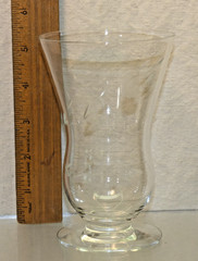 Princess House Crystal HERITAGE 4 Footed Glass Tumblers 12 Oz Parfait 6154 Set B