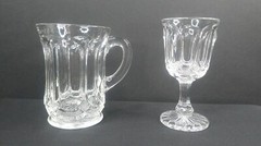 Mirror/Mirror, US Glass, #15086, Galloway, Stem & Mug, USA, 1904, VgCd, EAPG