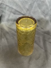 Set of 8 Vintage Anchor Hocking Amber Glasses Honeycomb 6.25″ Tall 14oz.