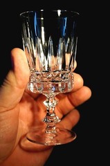 Beautiful Heavy Cut Crystal Wine Glass
