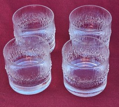 Mid Century Modern Iittala NIVA Finland Rocks Glass. Icicle Look. Tapio Wirkkala