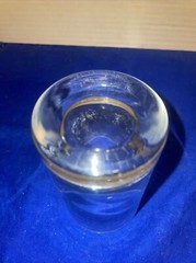 Clear Juice Glass ,Heavy Bottom 4” Tall-2.25” Diameter-6 Oz- Estate Find