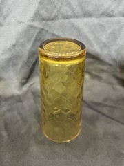 Set of 8 Vintage Anchor Hocking Amber Glasses Honeycomb 6.25″ Tall 14oz.