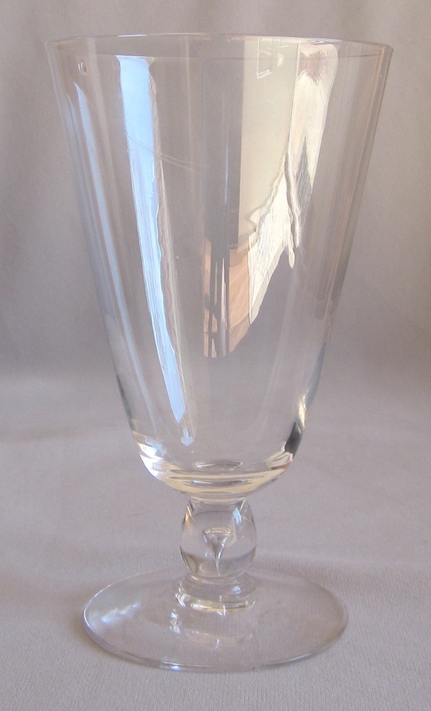 Iced Tea Glass Goblet Vintage Fostoria Diadem Pattern Teardrop Stem 6 3/8″