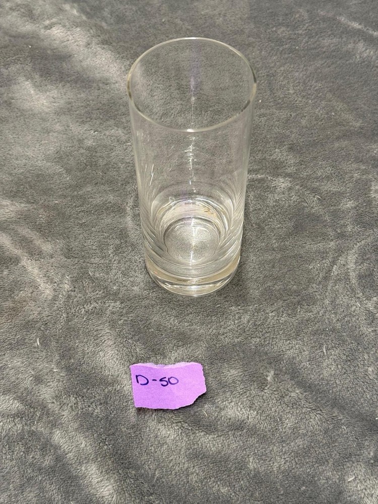 Clear Juice Glass ,Heavy Bottom 6” Tall-2.25” Diameter-6 Oz- Estate Find