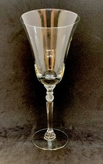 ANTIQUE Central Glass Works 1470 Clear Water (wine) Goblet 8.5″